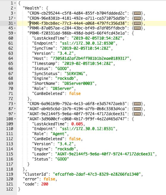 API arangoinspect