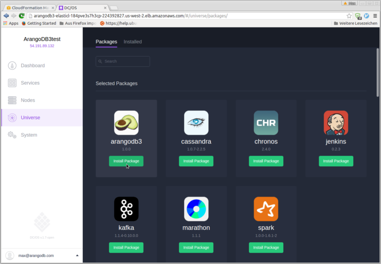 DCOSArangoDBInstall1
